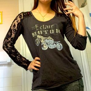Free People Motorcycle graphic tee size small